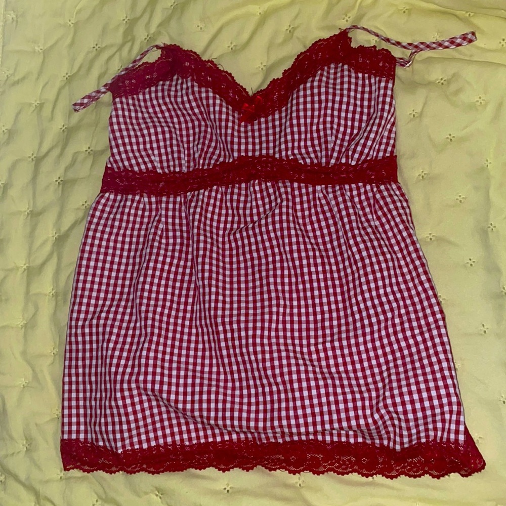 Red Plaided Blouse By Romwe | Size S